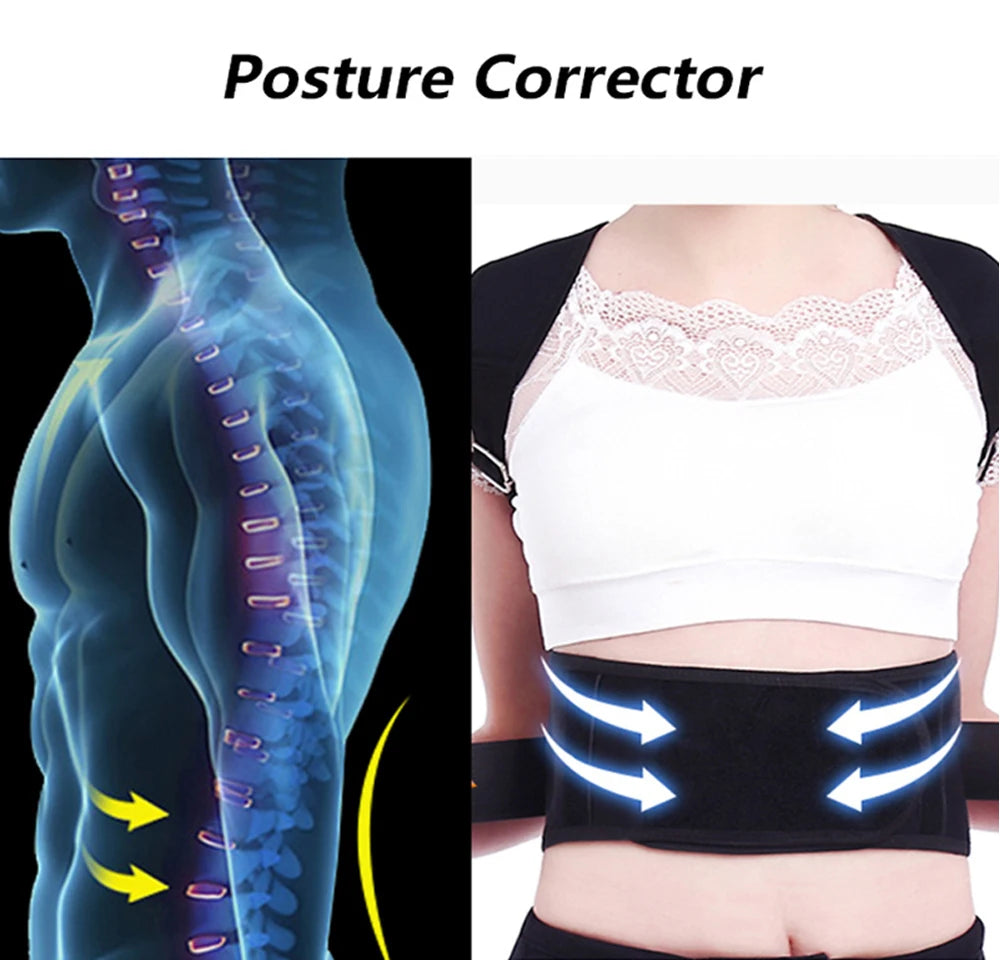 Corrector de Postura con Soporte para Hombros y Espalda
