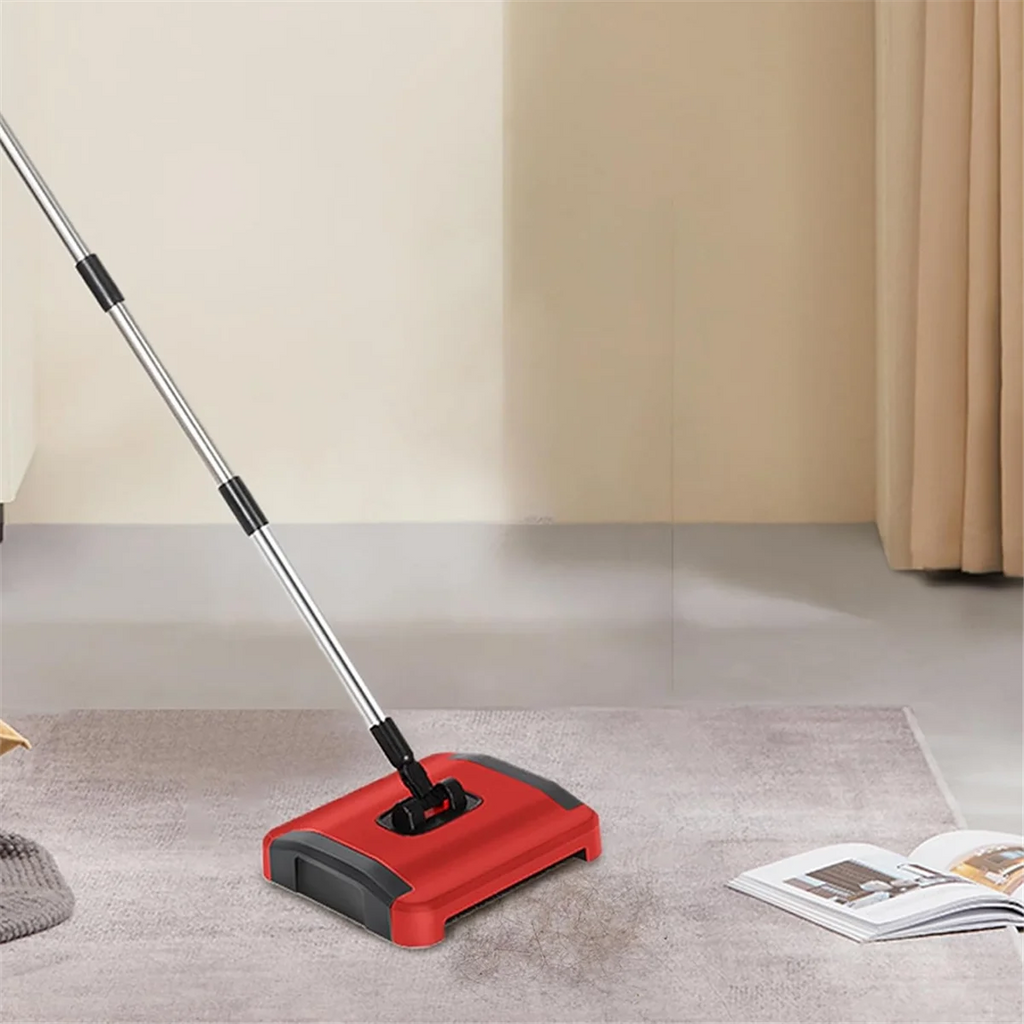Barredora Manual para Alfombras – Limpiador de Pelos y Polvo
